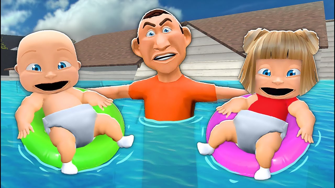 Baby & Girlfriend FLOOD Daddy’s House!