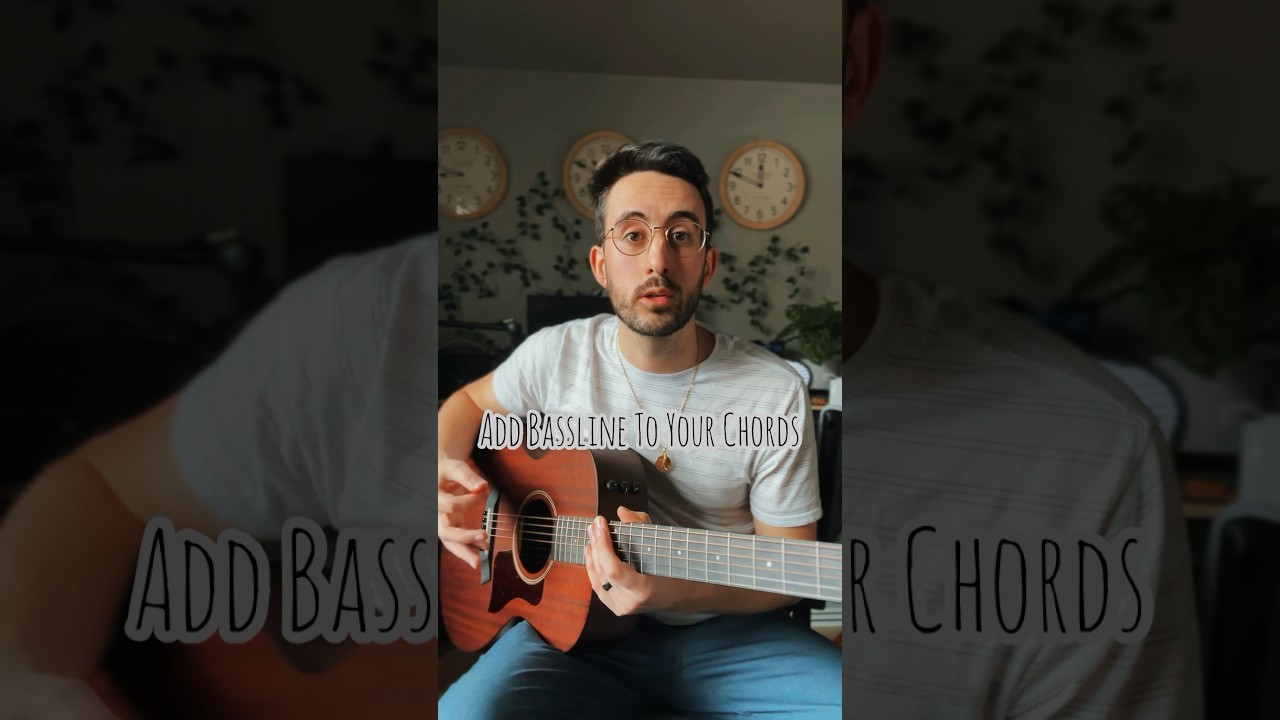 Add Bass Notes To Open Chords | Easy Guitar Lesson #guitartutorial #guitarlesson #guitar