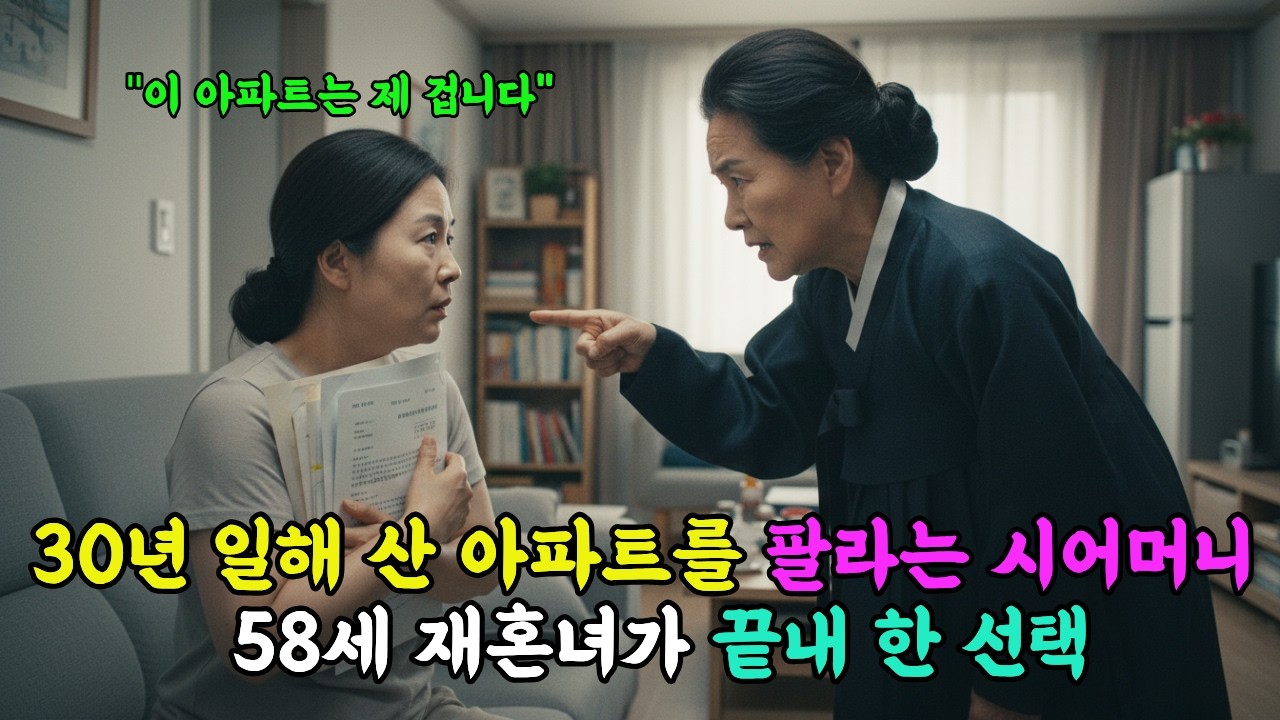 30년 일해 산 아파트를 팔라는 시어머니, 58세 재혼녀가 끝내 한 선택