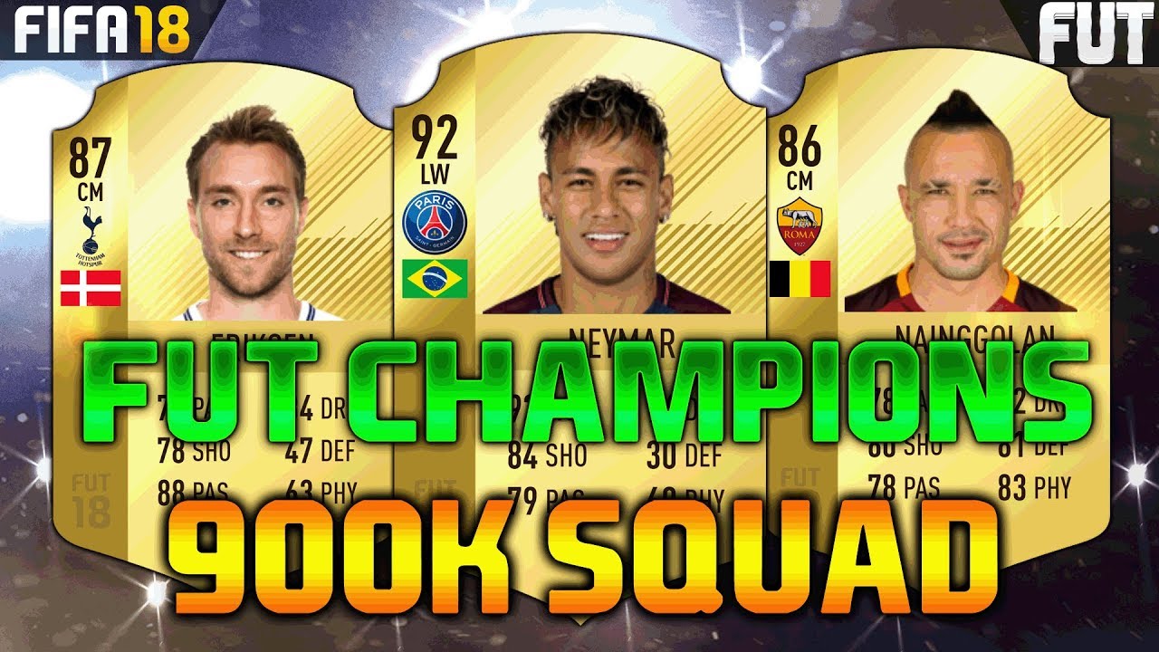 FIFA 18 800K-900K SQUAD BUILDER feat. NEYMAR, ERIKSEN, NAINGGOLAN - WEEKEND LEAGUE TEAM