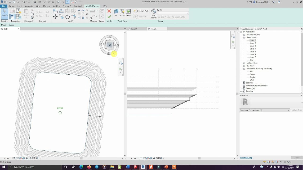 CARA MEMBUAT TRIBUN STADION DI REVIT || PART 2