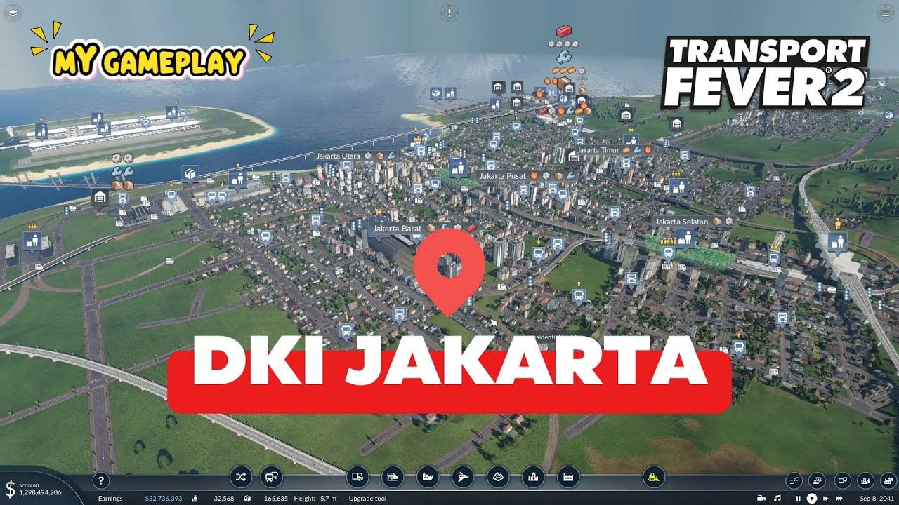 My GamePlay  -  DKI Jakarta ingame Transport Fever 2