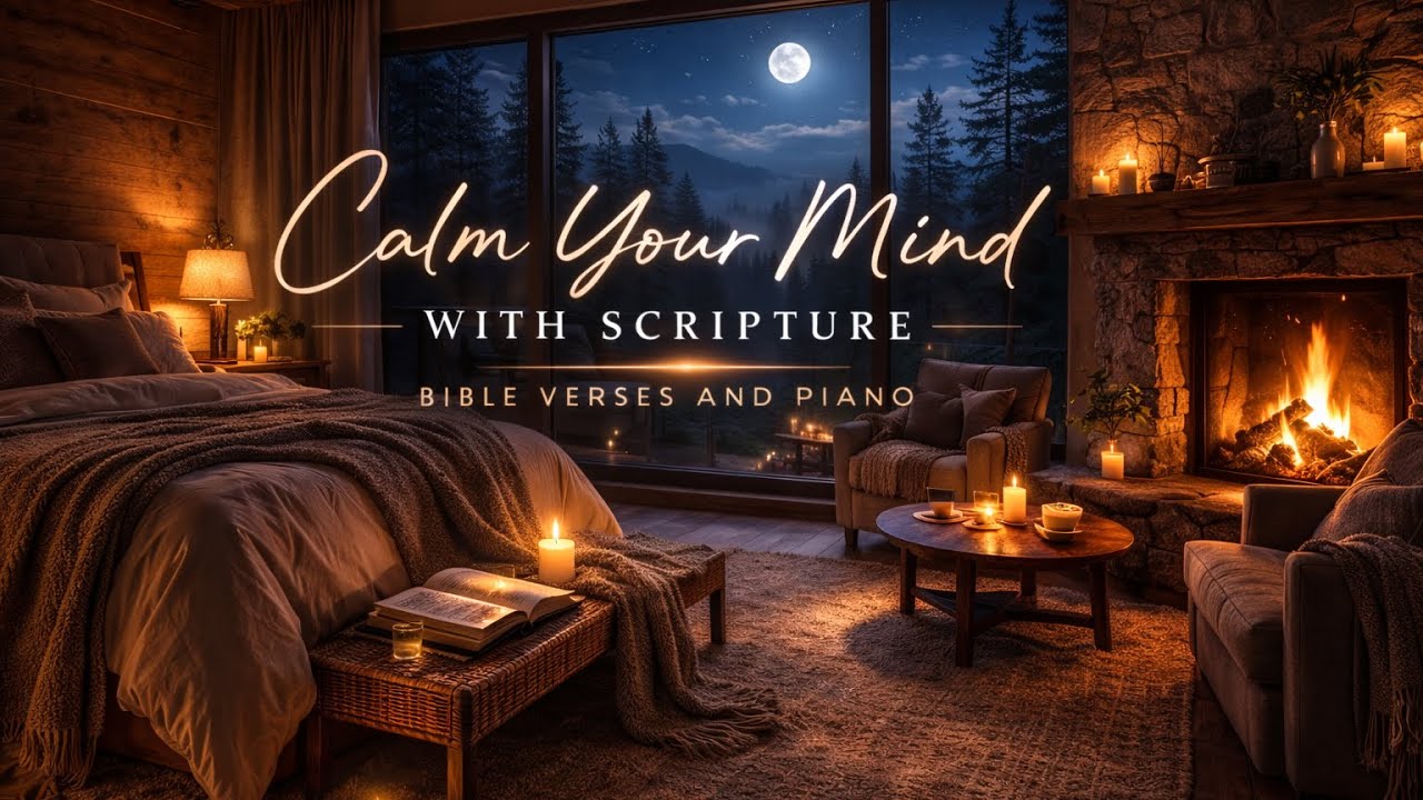Peace for Your Soul Tonight | Fireplace Worship 4K