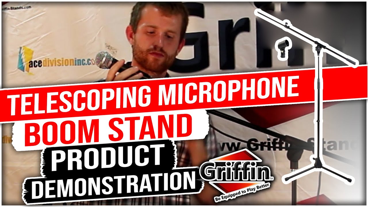 Griffin Telescoping Microphone Boom Stand Review and Product Demonstration Model AP3614