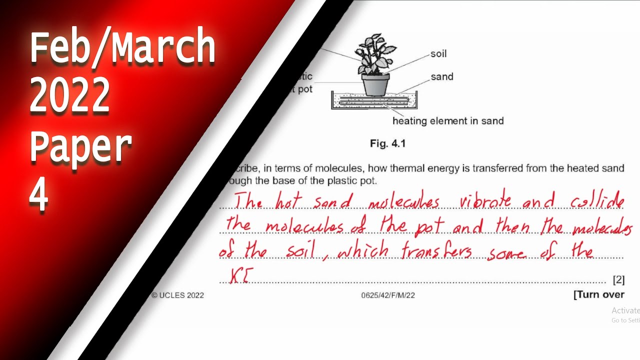 IGCSE Physics February March 2022 Paper 4