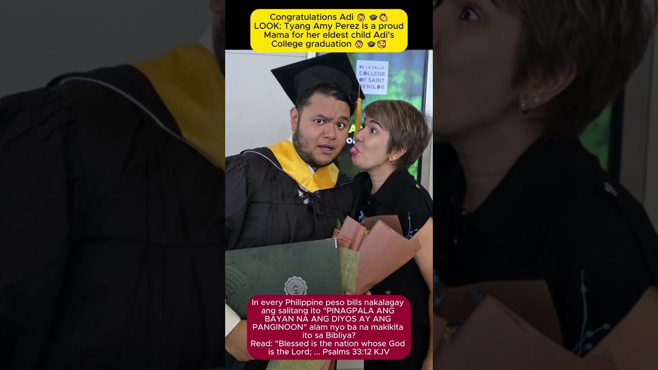 👨 🎓👏LOOK: Tyang Amy Perez is a proud Mama for her eldest child Adi's College graduation
