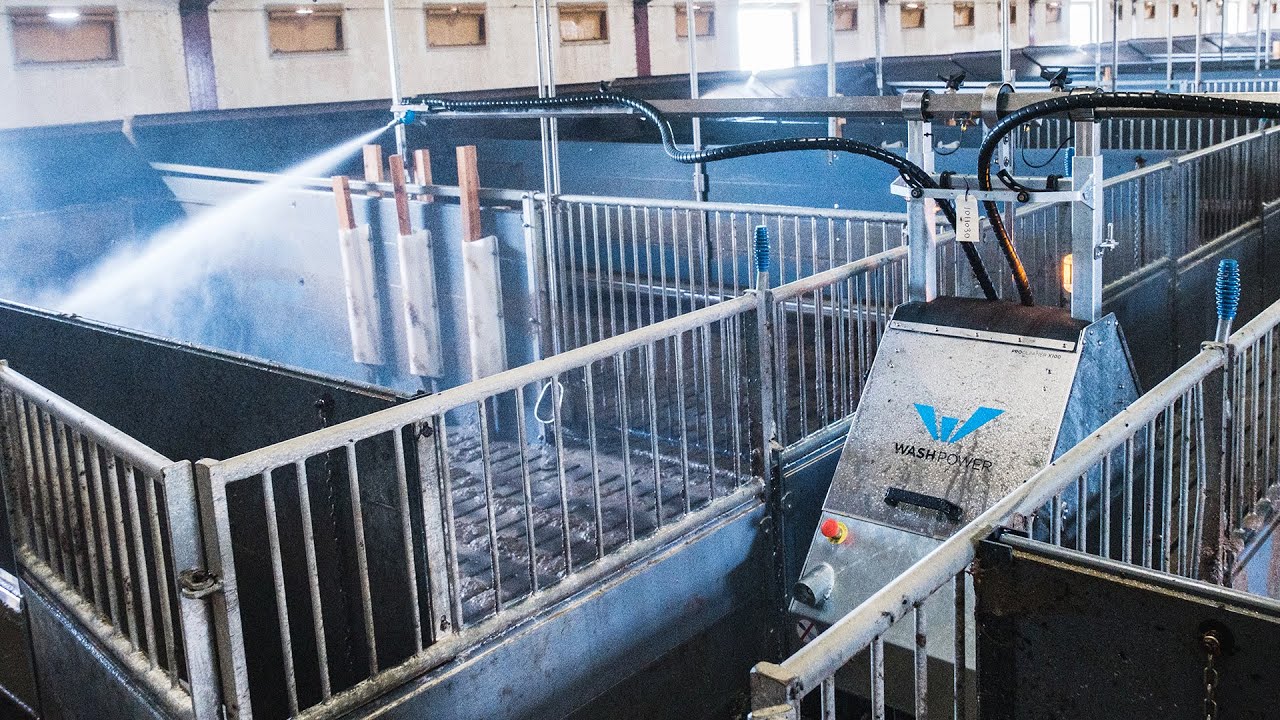 Robot di lavaggio per allevamenti di suini - Washpower ProCleaner X100