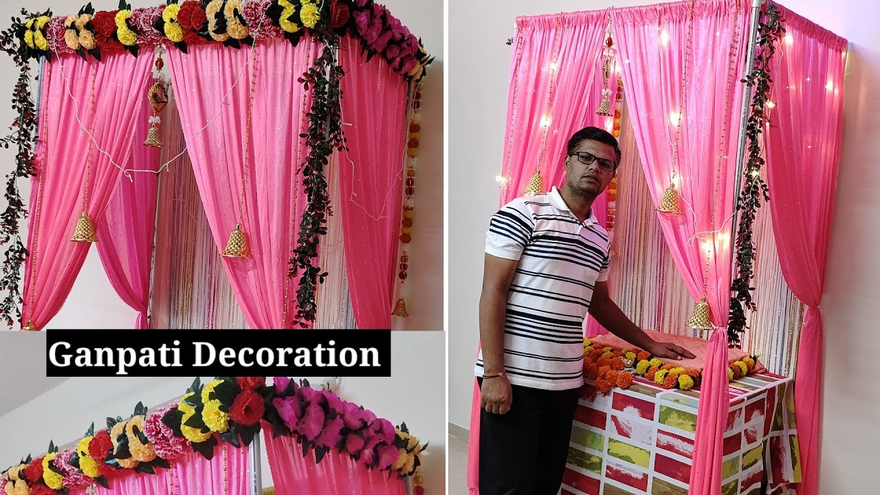 Ganpati Decoration 2024Idea with PVC pipe/Pvc Pipe Decoration Idea for home/Gauri Ganpati Decoration