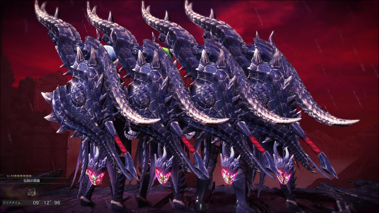 【MHWI】9分ぐらいでミラボレアスを倒すスラッシュアックス部隊 伝説の黒龍 09'12