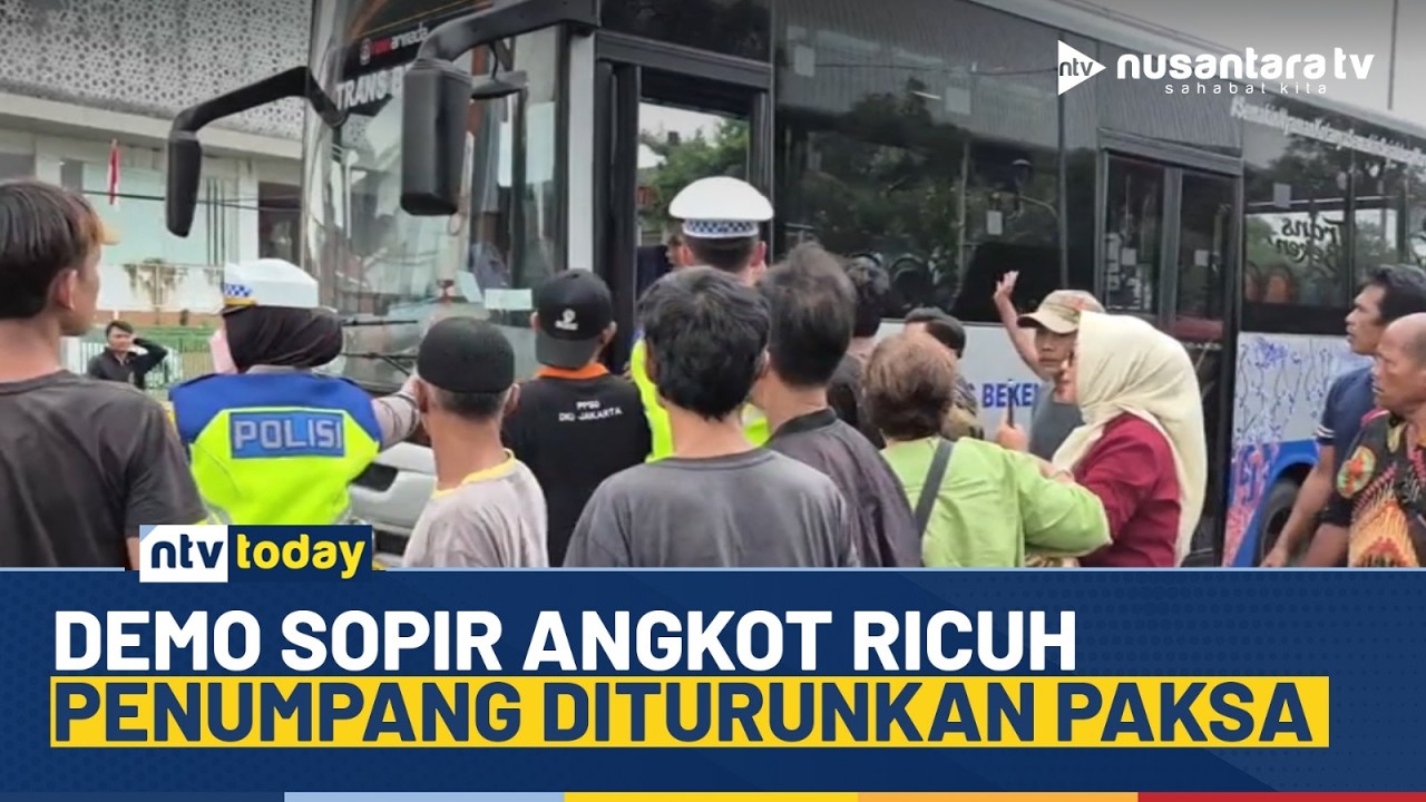 Heboh! Demo Sopir Angkot di Bekasi Ricuh, Turunkan Paksa Penumpang Trans Beken | NTV TODAY