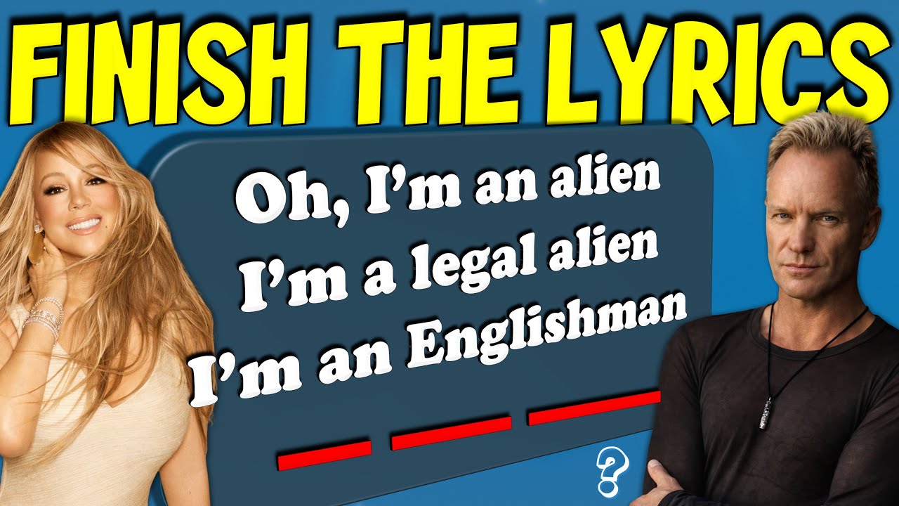 Finish The Lyrics Music Quiz 🎵