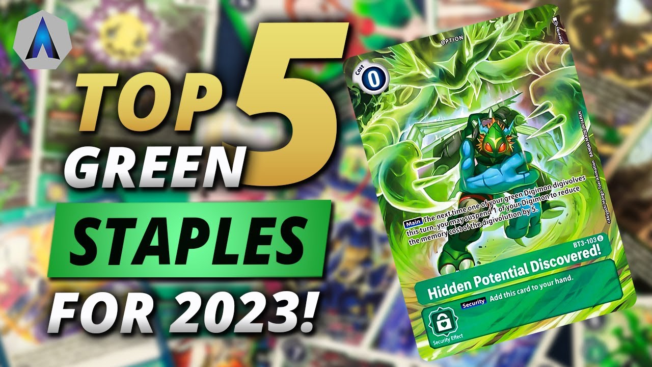 Top 5 Green Staple Cards for the Digimon Card Game & Digimon TCG (February 2023)