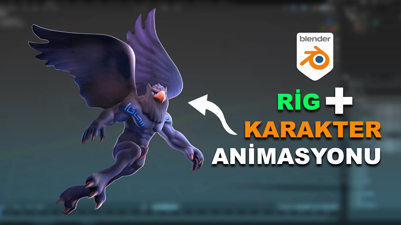Blender'da Rig + Karakter Animasyonu  (OYUN KARAKTERİ) | Character Rigging and  Animation