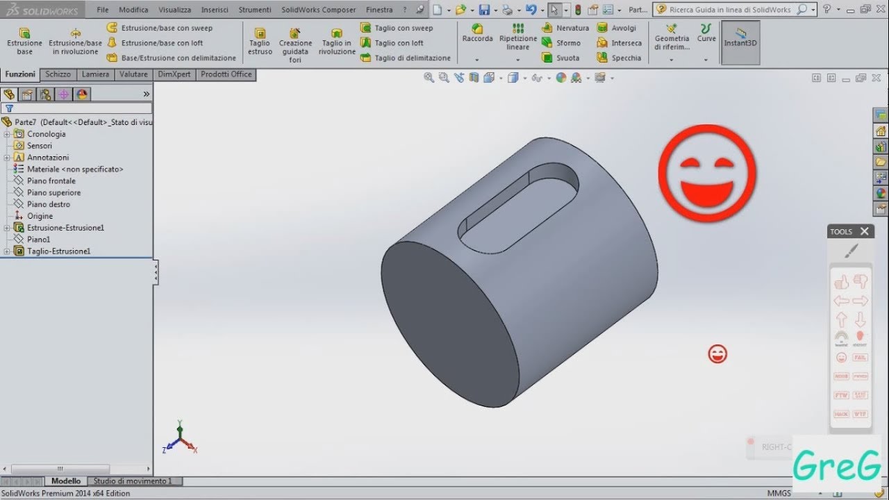 SolidWorks Tutorial | Asola Cava Linguetta | keyway
