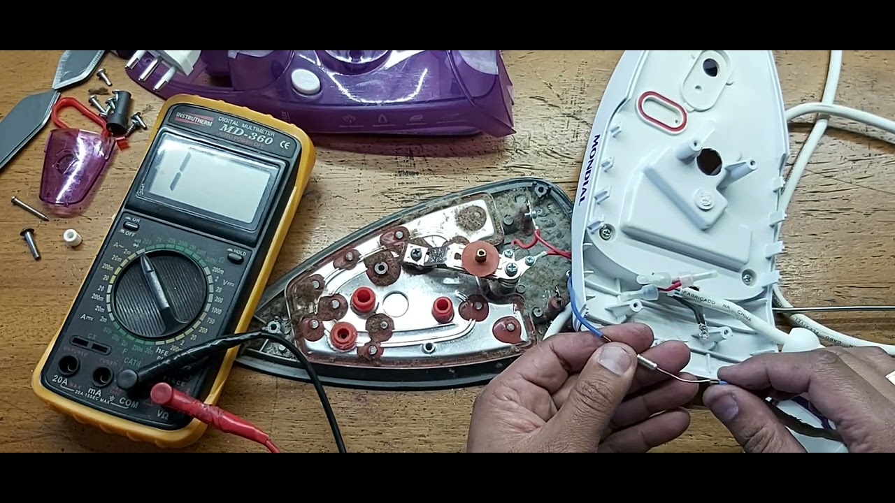 Reparo no ferro de passar roupas não esquenta nao liga depois que caiu no chão, resolvido