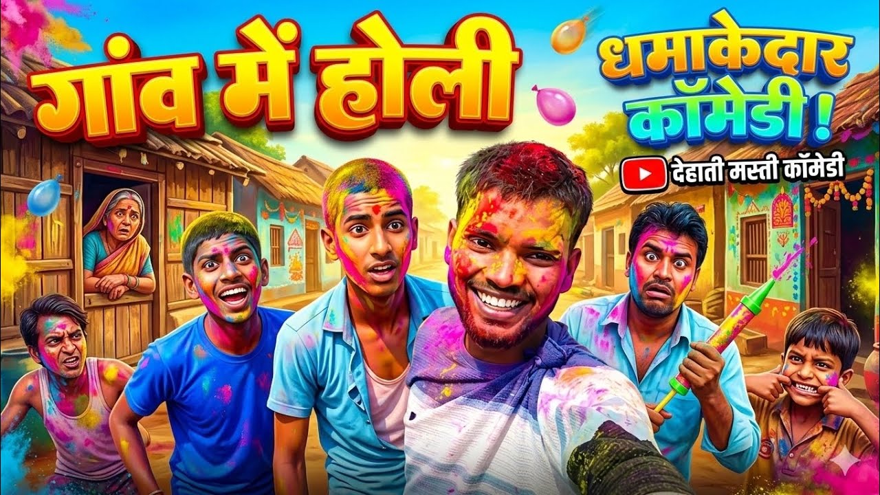गांव में होली 😂 2026 gav me holi 2026 funny video