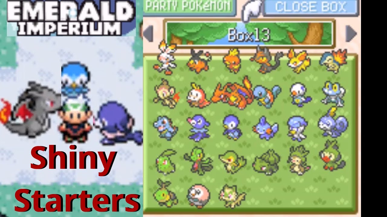 Pokemon Emerald Imperium How to Get all Starter Pokemon and Shiny breeding