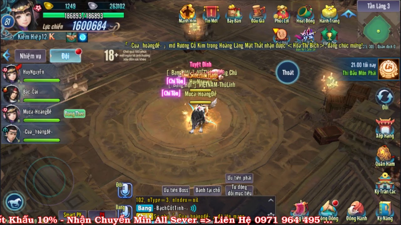 #VLTKMB [LIVE ] 💥 S600 ...Chuyển Tí Vàng UP LC Chuẩn Bị ĐHVL ACE --- Tần Lăng --- Chém Gió ...