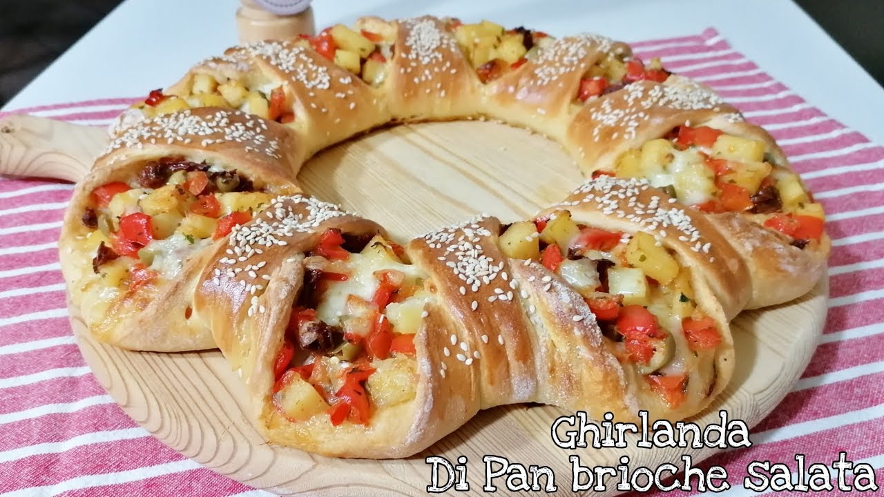 Ghirlanda di pan brioche salata
