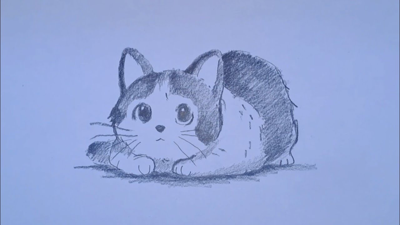 Cómo dibujar un gatito de forma sencilla - dibujo paso a paso