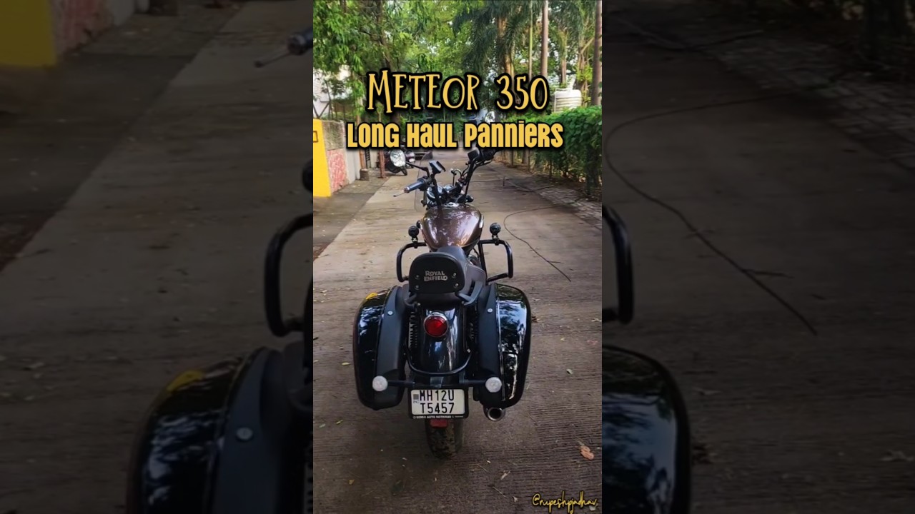 Meteor 350 long haul panniers.. new accessory from@royalenfield#royalenfield #meteor350 #panniers