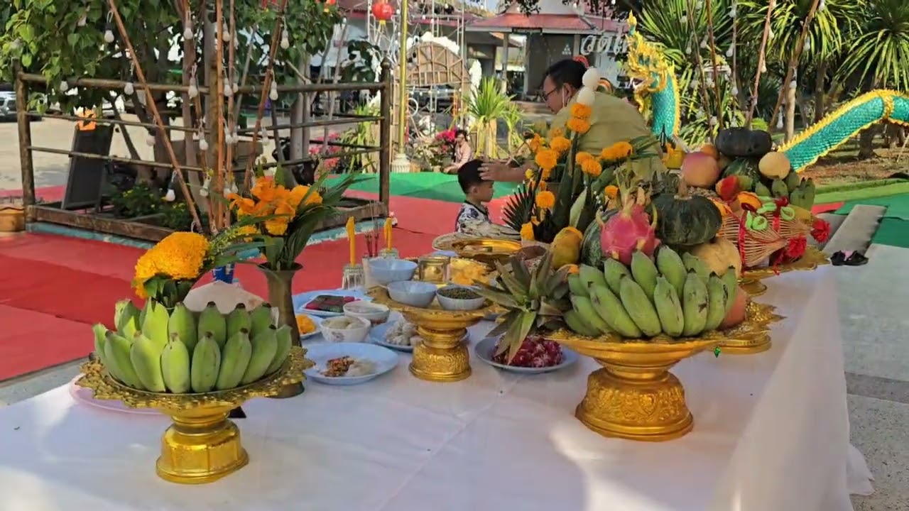 รำบวงสรวงงานทำบุญปิดทองงานประจำปีวัดโคกอุดม กบินทร์บุรี 14-18 กพ.69