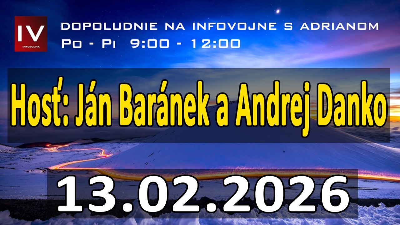 Dopoludnie na InfoVojne s Adrianom 13.02.2026