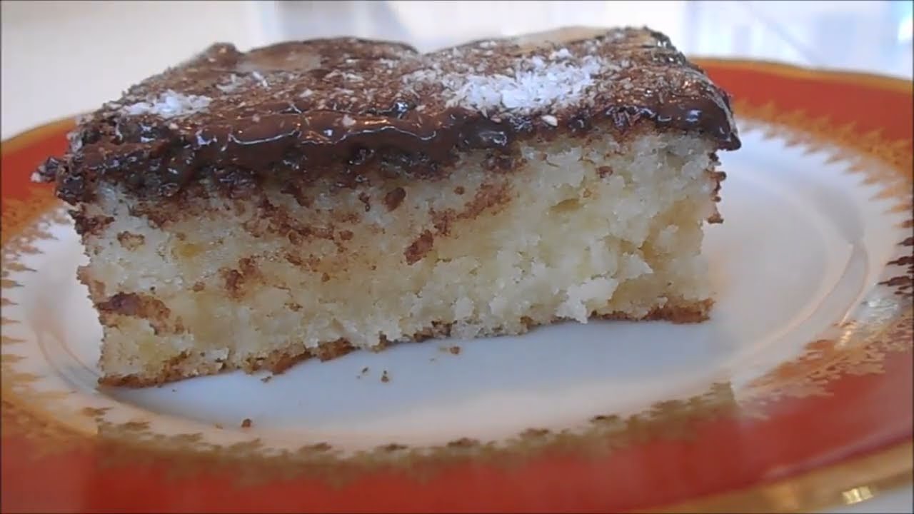 Brzi kolač od kokosa, gotov za 10 minuta. Najukusniji desert. Coconut cake, few ingredients.