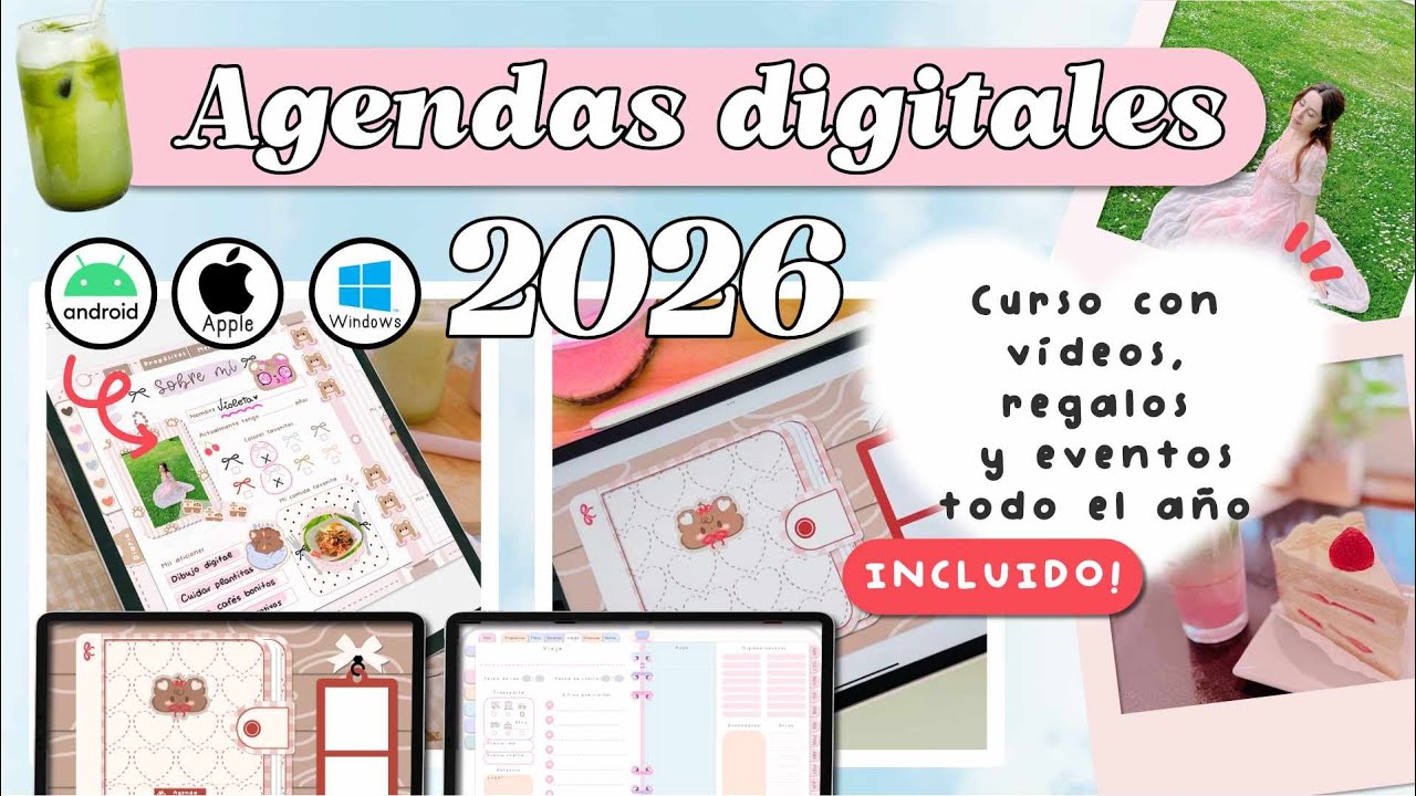 Agenda digital 2026 HardPeach 🍑 Modelos para iPad, iPhone, Android, Samsung y m&aacute;s🍑