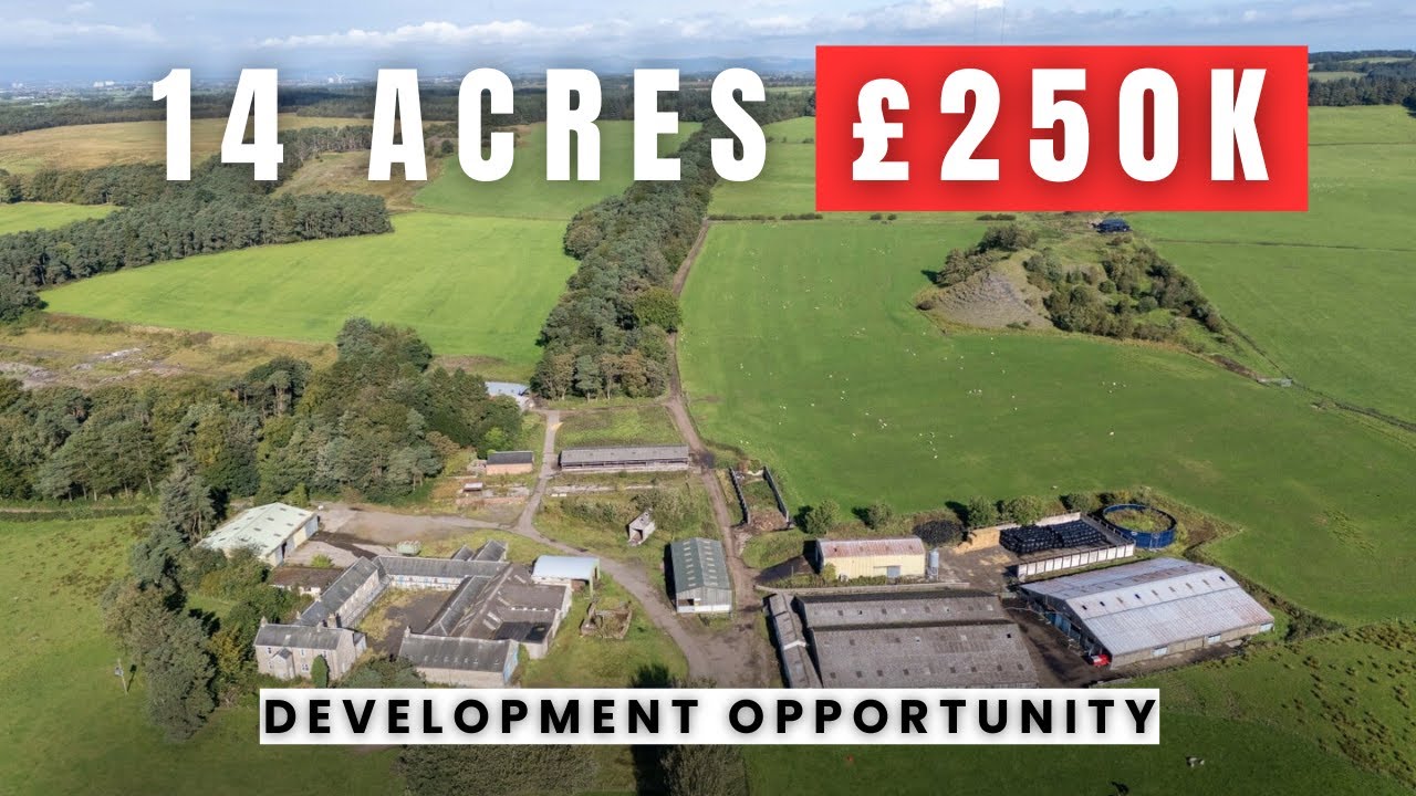 HUGE Development Opportunity: 14 Acre Farm in Hartwood, Scotland - offers over £250K