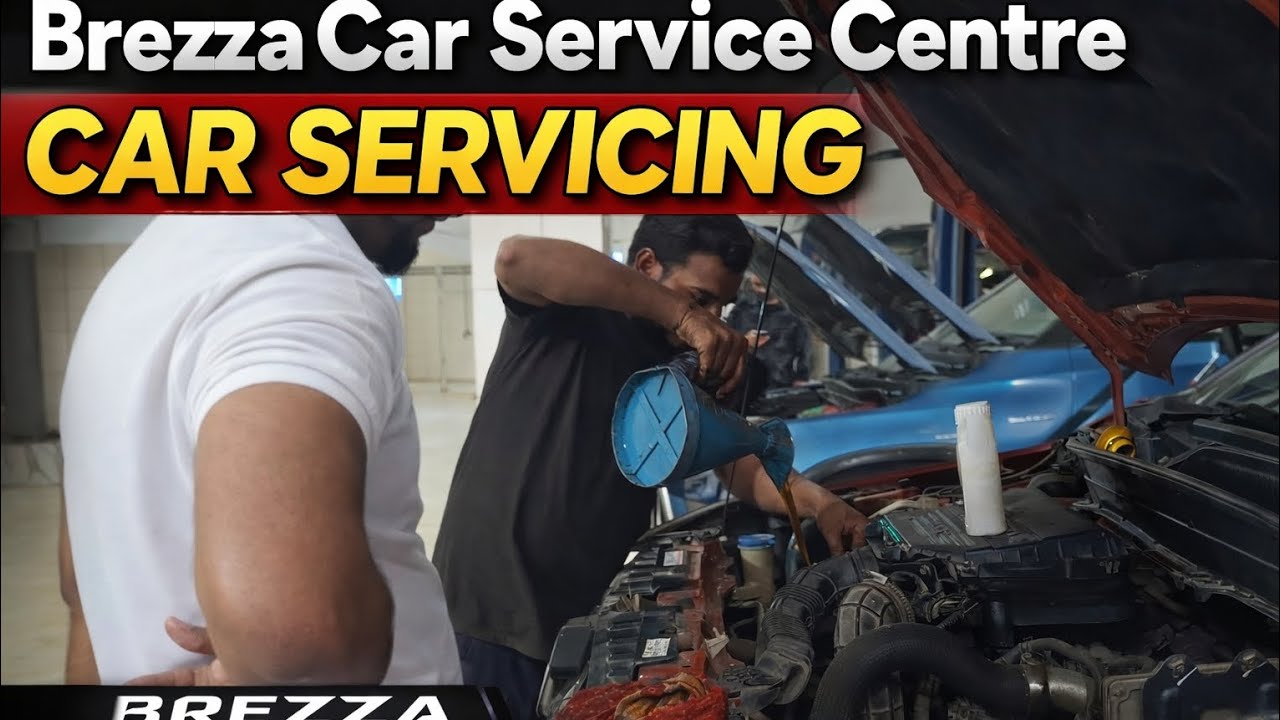 Brezza car servicing 2018model maruti suzuki Deisel model 2018 #viral #suzuki #brezza #2018 