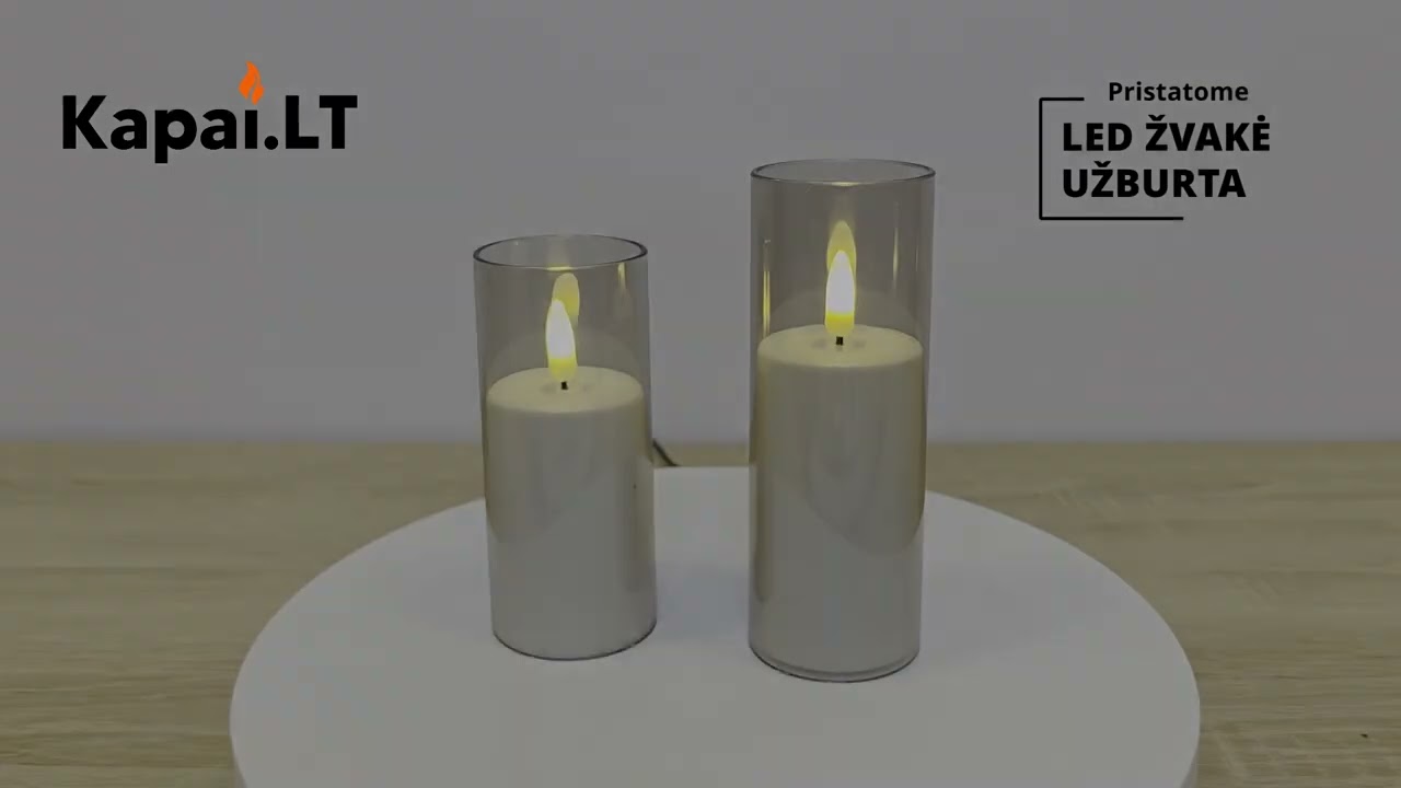 Elektroninė LED žvakė - Užburta H15cm