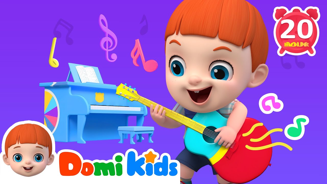 樂器認知🎸🎹 + 更多兒歌合集｜domikids 中文｜Nursery Rhymes