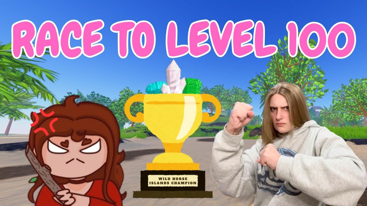 I Raced My Friend To LEVEL 100 In WILD HORSE ISLANDS on ROBLOX
