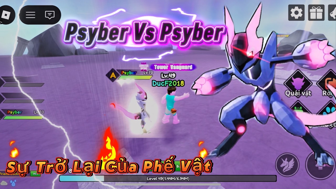 Solo Đỉnh Cao Psyber Vs Psyber (1vs1) 🤫#catchamonster #batmotconquaivat #roblox