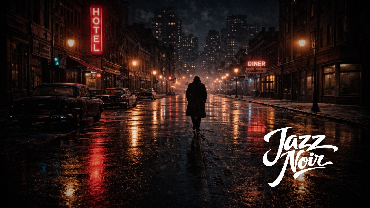 Midnight Walk Noir — 5 Hours of 1940s–1950s Jazz for Focus & Unwind | Solitary City Stroll