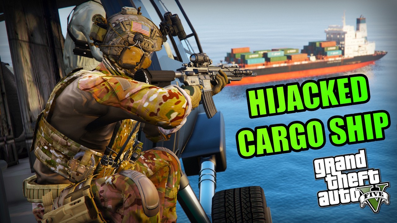 US Coast Guard Assault on Hijacked Cargo Ship | GTA5