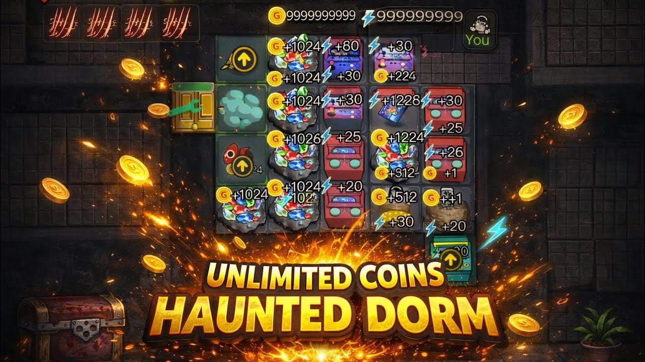 UNLIMITED COINS HUANTED DORM 👻