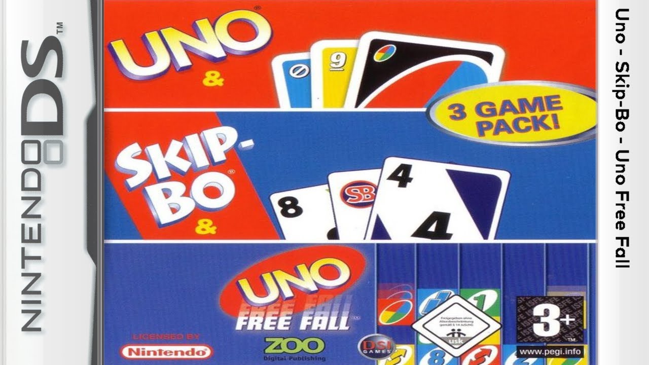 Uno - Skip-Bo - Uno Free Fall (3 Game Pack) - Nintendo DS [Longplay]