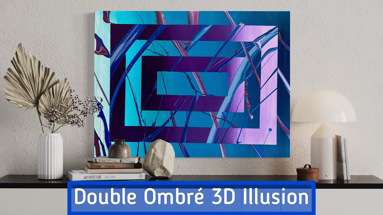 ВАУ!! Урок по созданию эффекта двойного омбре в 3D-стиле. Рисование жидким акрилом своими руками.