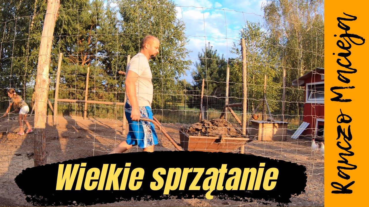 Wielkie sprzątanie wybiegu dla kur Cleaning of the chicken run Flott rengjøring av hønsegården #173