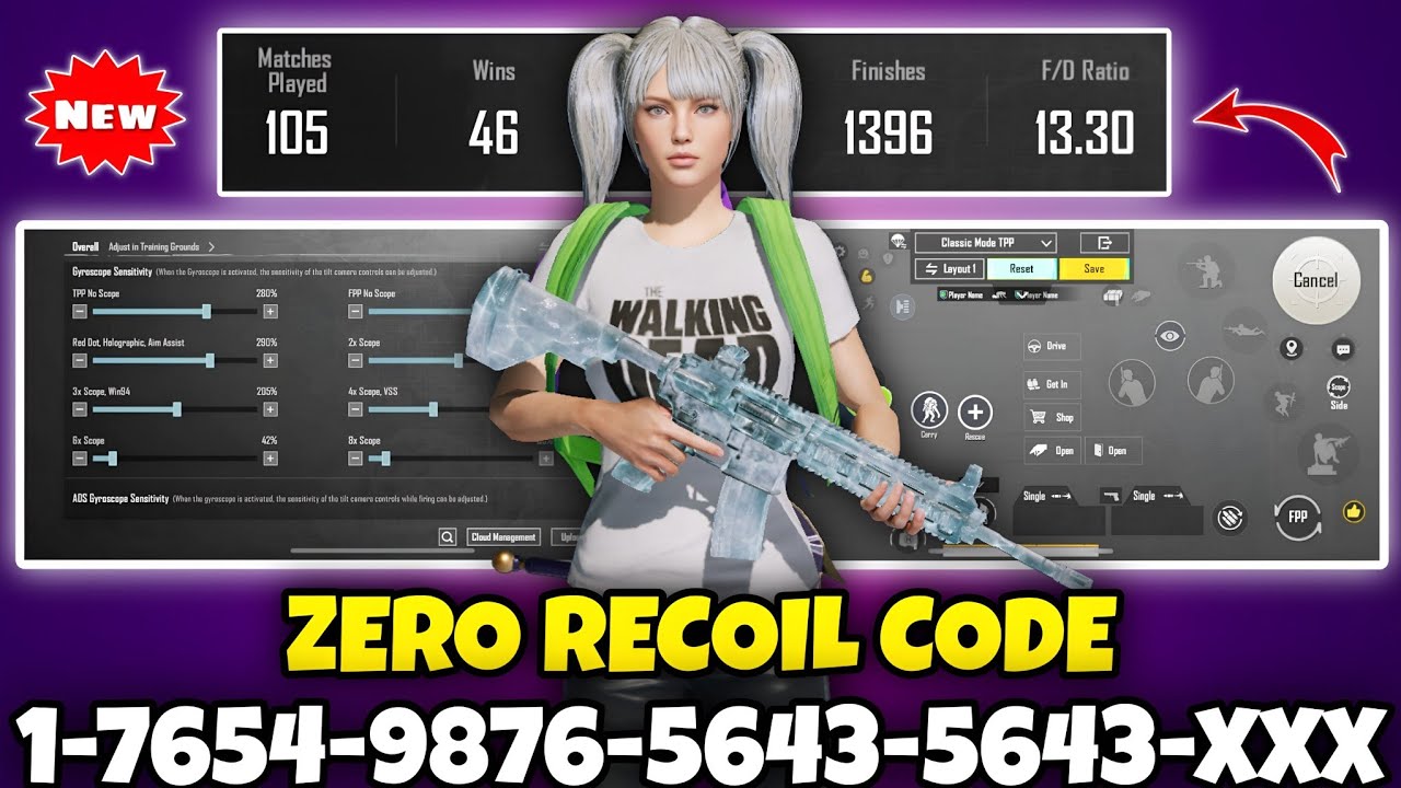🔥Bgmi sensitivity settings 2025 🥵 | Bgmi best sensitivity settings 😱| Zero recoil sensitivity bgmi.