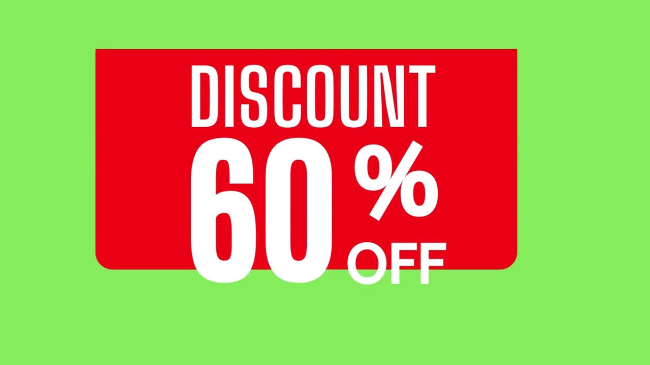discount 10% to 90% - green screen #greenscreen
