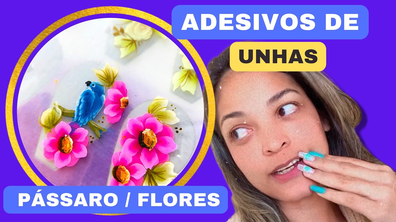 Adesivos de unhas P&Aacute;SSARO e FLORES