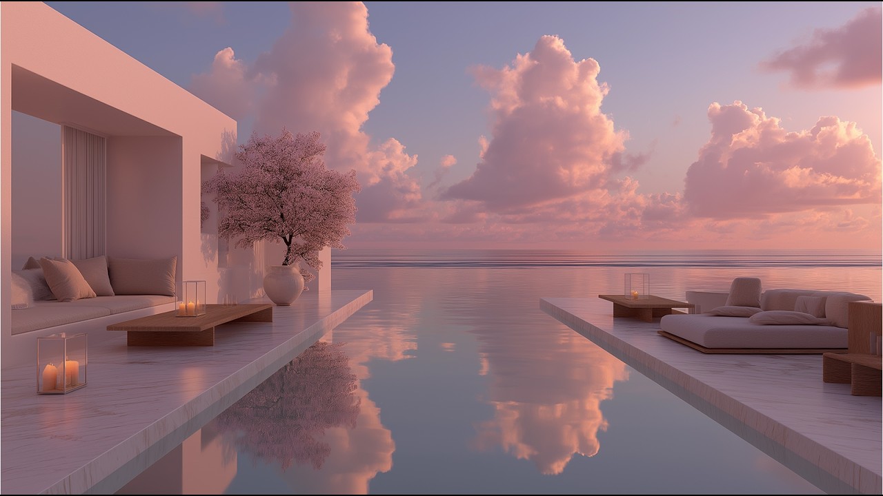 Heavenly Bloom Spa — 4K Relaxing Loop | Soft Aura, Quiet, Soft Ambient Motion