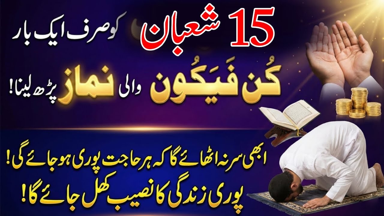 15 Shaban Ko Kun Fayakun Wali Namaz Parh Lena | Naseeb Khul Jae Ga Har Hajat Puri Ho Jaye Gi