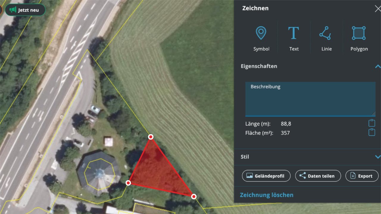 Bayernatlas: So markierst & teilst du eine Fl&auml;che (Einfach erkl&auml;rt)