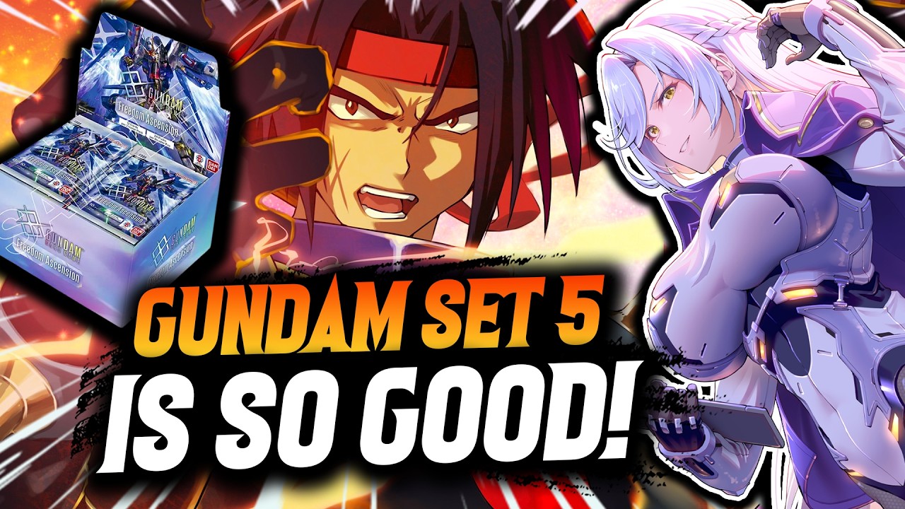 This was INSANE! My FIRST Gundam Card Game GD05 Freedom Ascension Booster Box Opening!