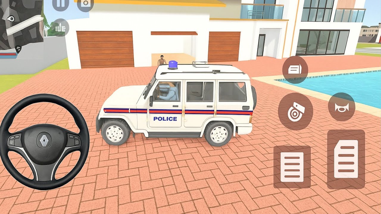 Bike car game Frankilin ordered an Indian Police Car game and drive an Indian Bus in a game #vidio 
