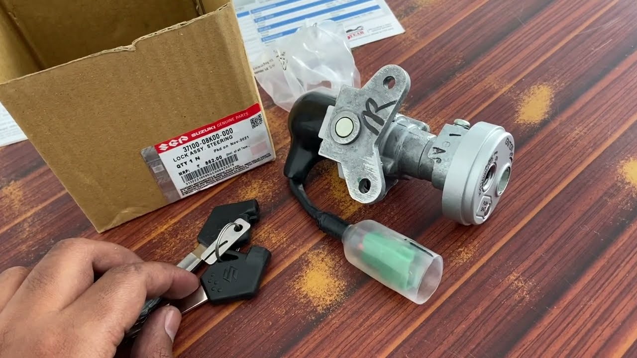 Suzuki Access125 Ignition Lock Set Review With Price ( Genuine) #suzukiaccess125bs6